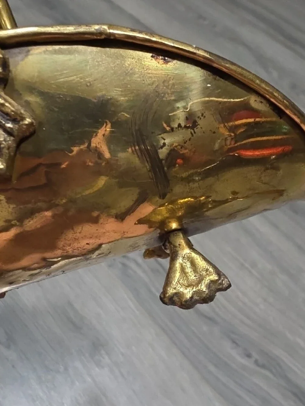 Gold Vintage Brass Decorative SM Basket